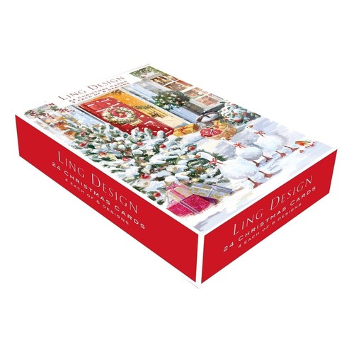 Box christmas cards snow - christmas,
