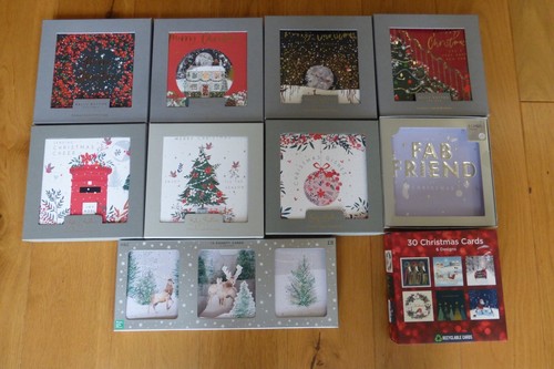 Box christmas cards - box,