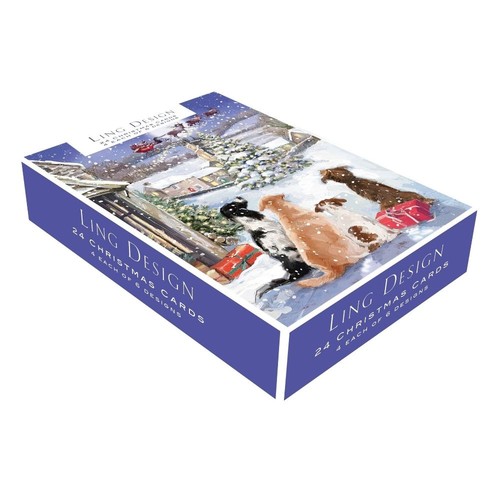 Box christmas cards - box,