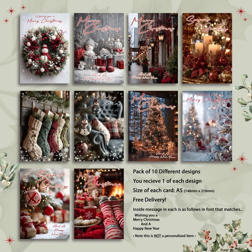 Pack christmas cards - pack, 10