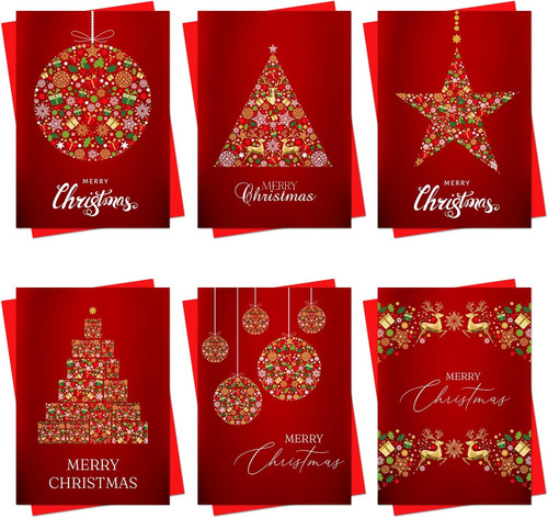 Christmas cards boxed red card - cards,